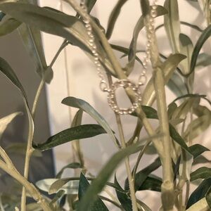 Anne Klein Green and Cream Necklace with Botanical Elegance